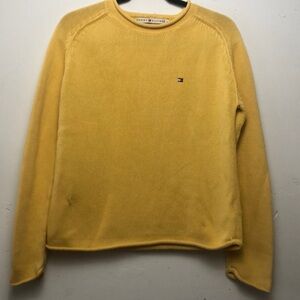 Tommy Hilfiger Yellow Pullover Unisex Sweatshirt Size M